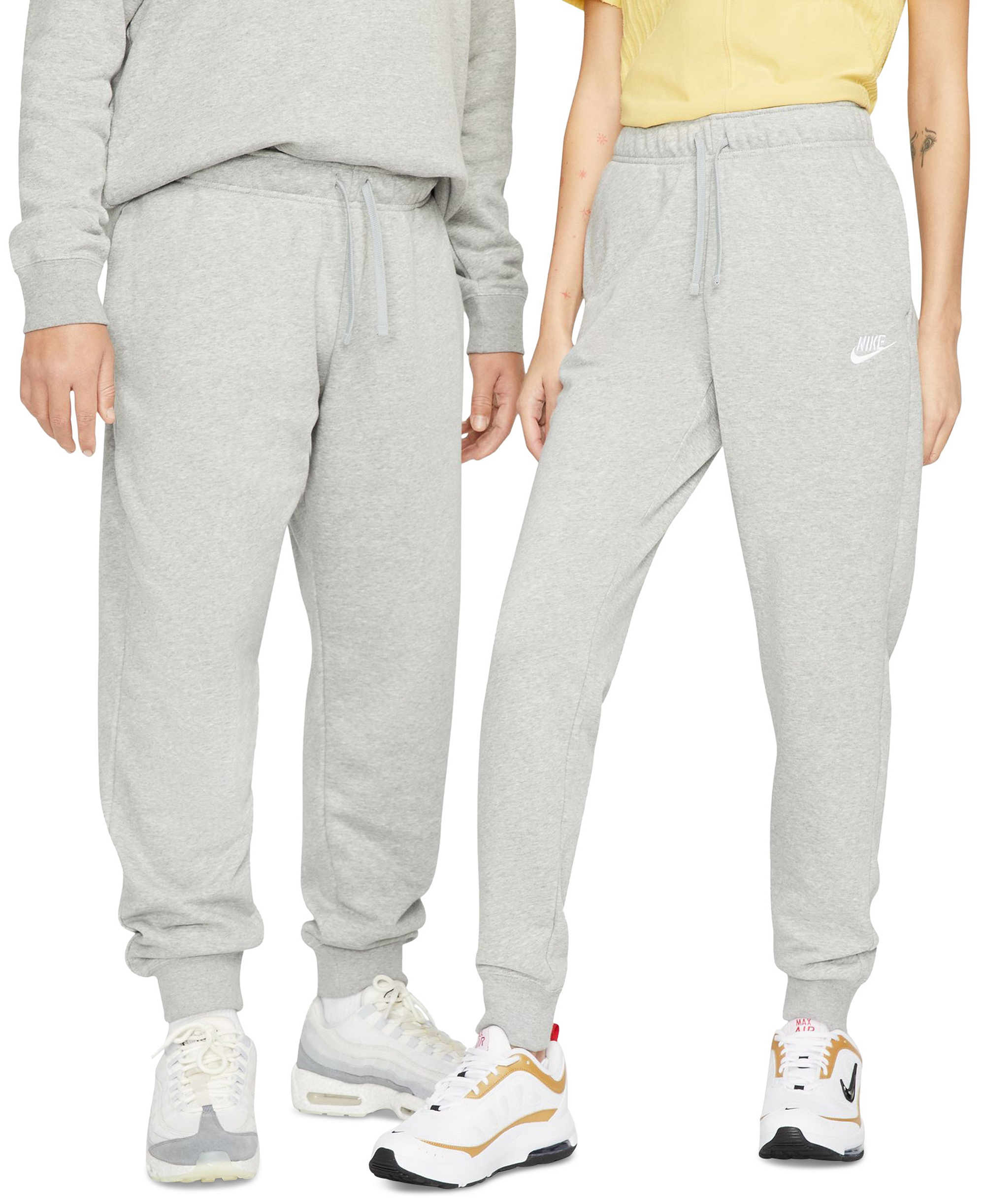 Nike Women's Sportswear Club Fleece Mid-Rise Joggers - Dark Grey Heather