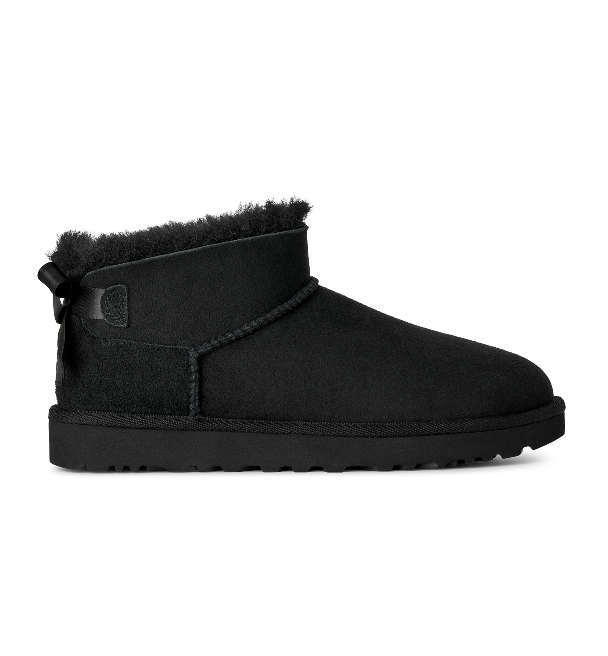 UGG® Women's Ultra Mini Bailey Bow Round Toe Booties - Black