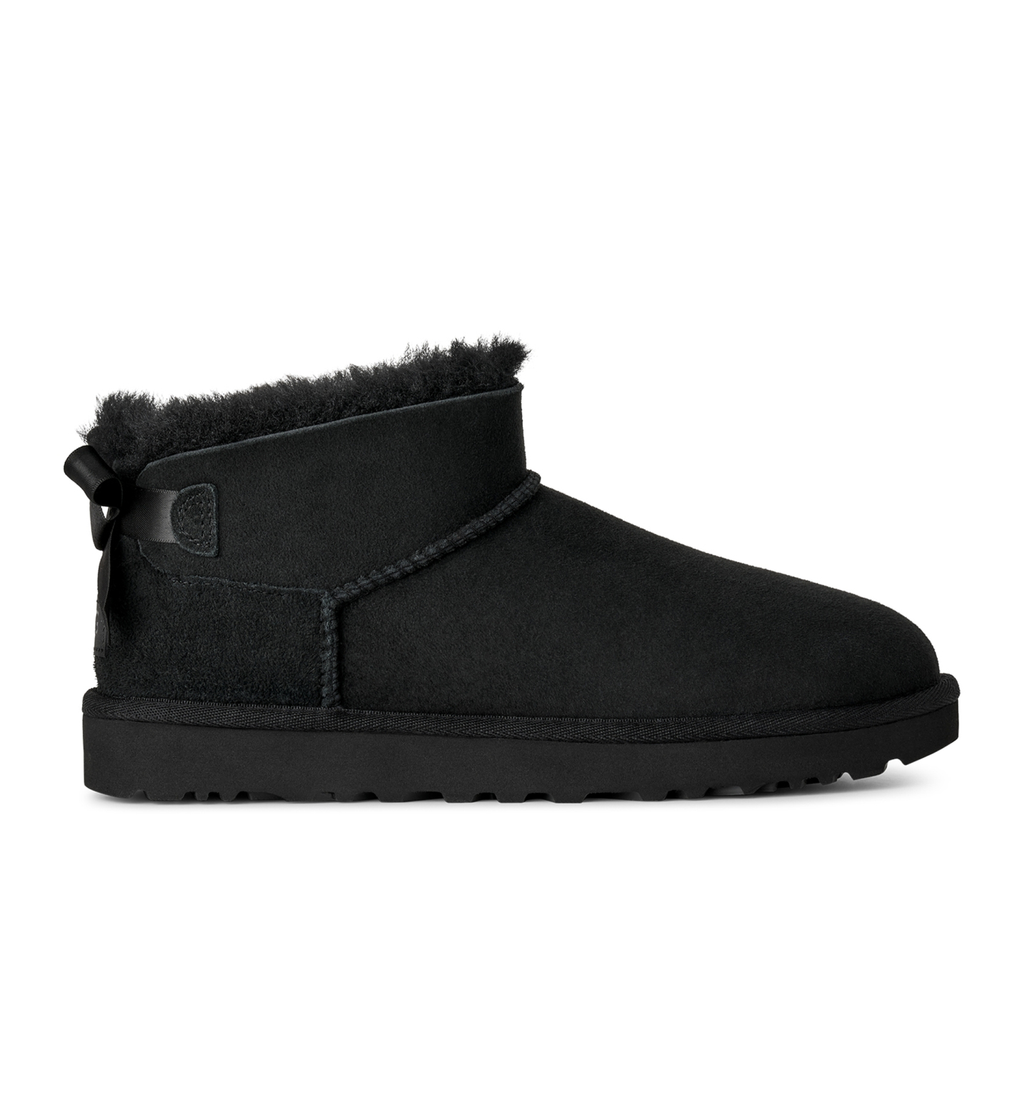 UGG® Women's Ultra Mini Bailey Bow Round Toe Booties - Black