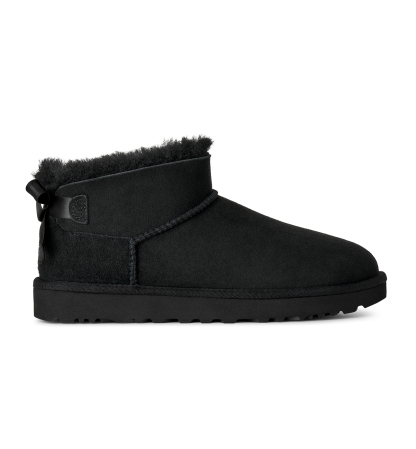 UGG® Women's Ultra Mini Bailey Bow Round Toe Booties - Black