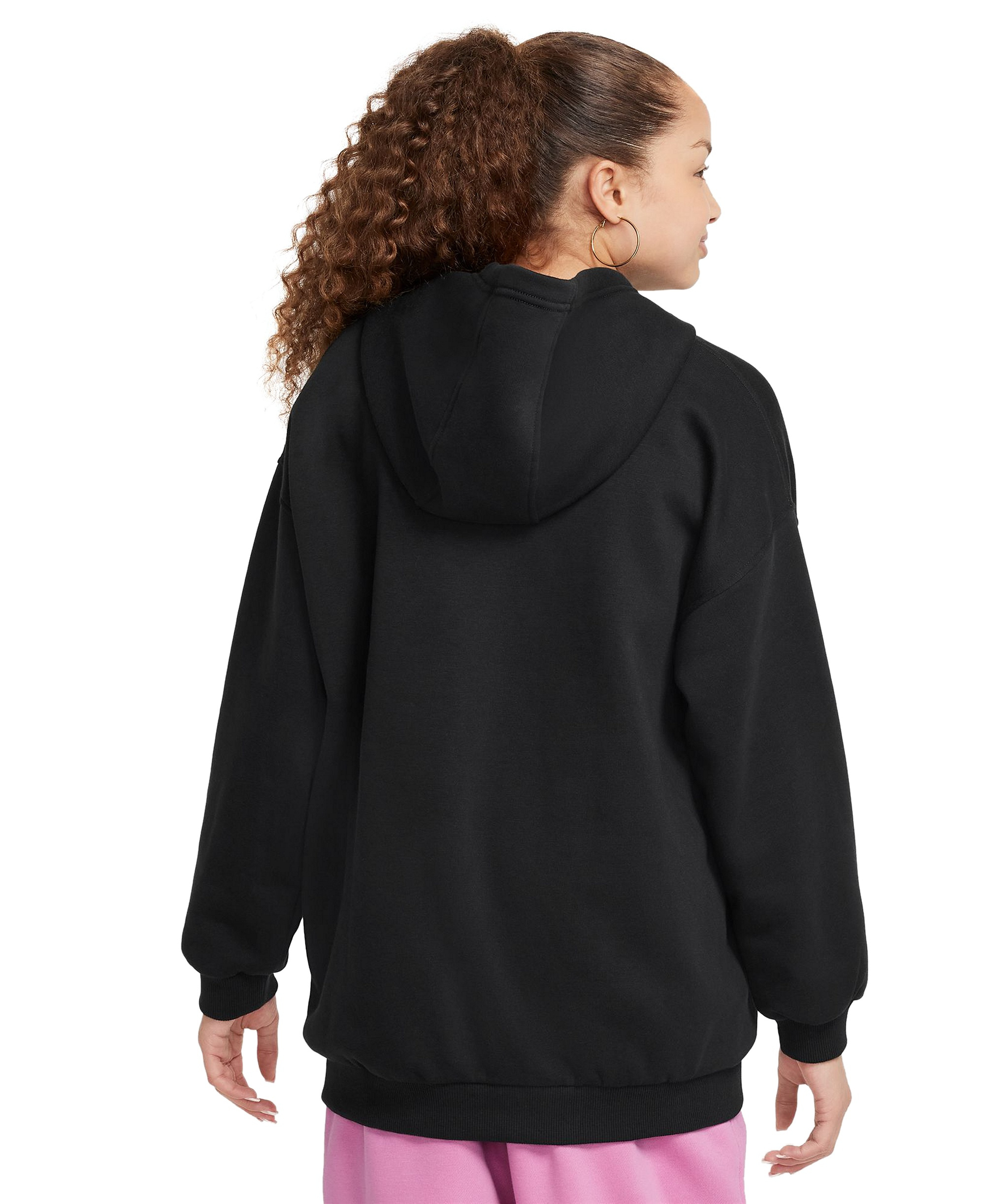Nike Girls' 7-16 Sportswear Club Fleece Oversized-Fit Hoodie - Black