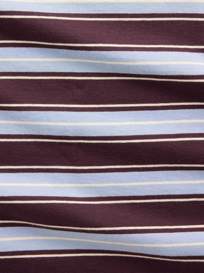Organic Cotton VintageSoft T-Shirt - Purple burgundy stripe