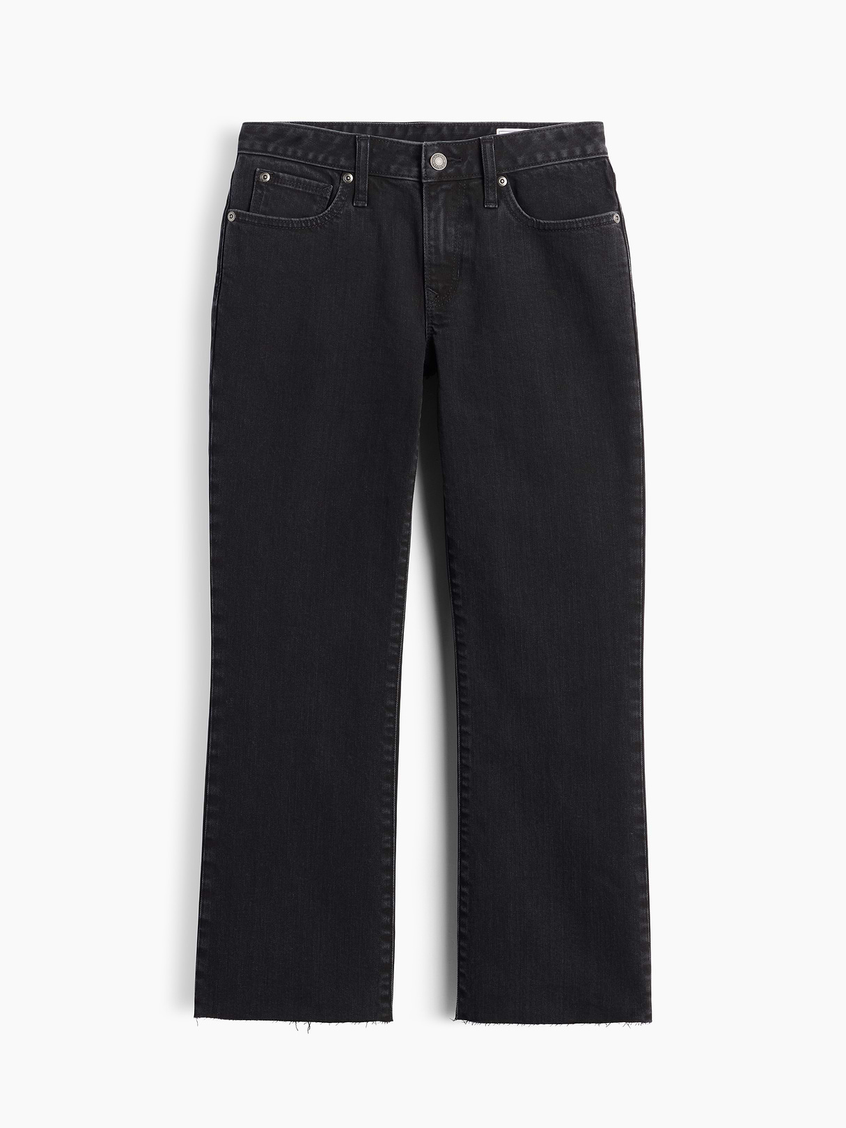 Low Rise Long & Lean Crop Jeans - Black wash