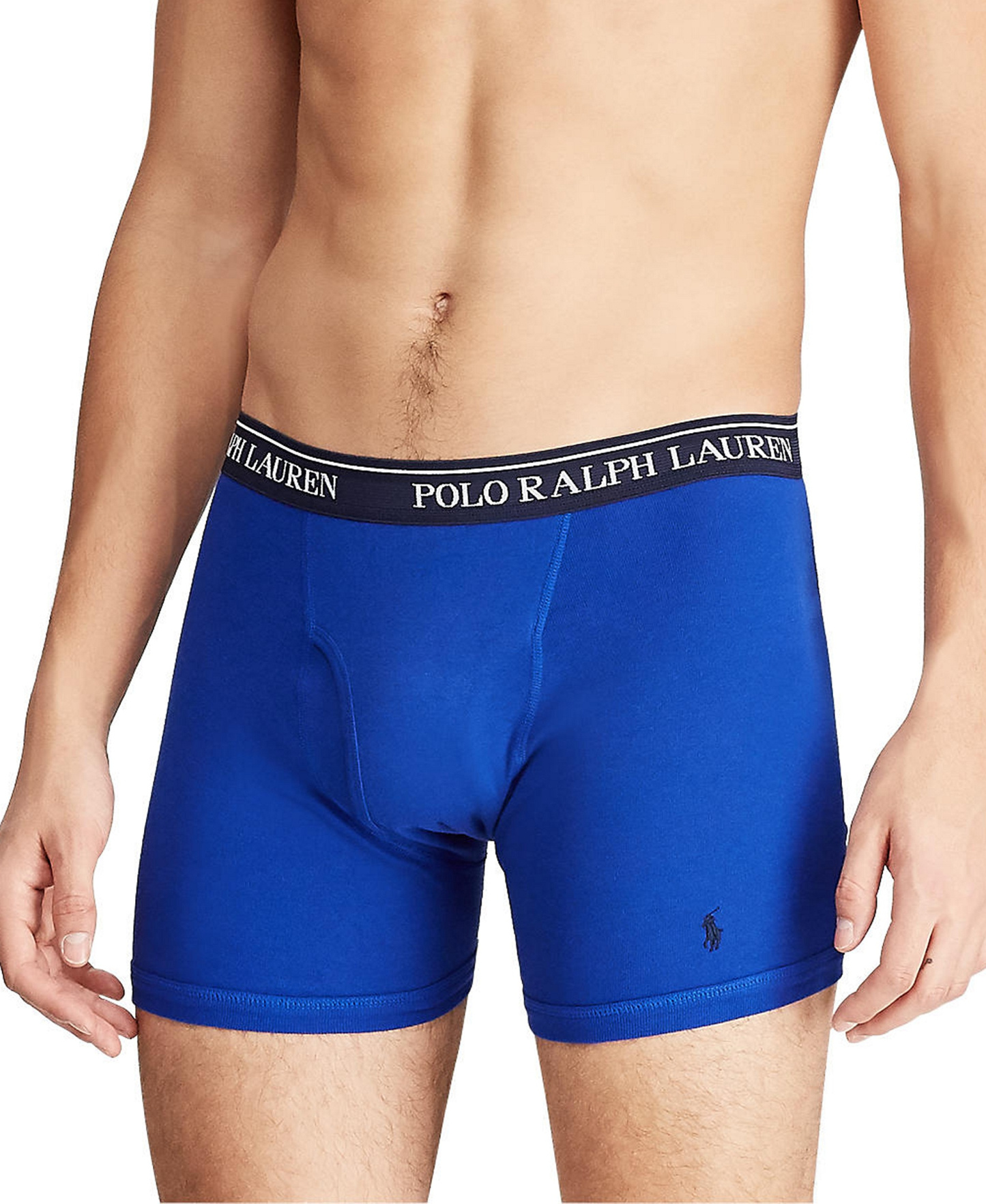 Polo Ralph Lauren Men's 5-Pack Classic Cotton Boxer Briefs - Andover / Aerial Blue / Rugby Royal / Red / Cruise Navy