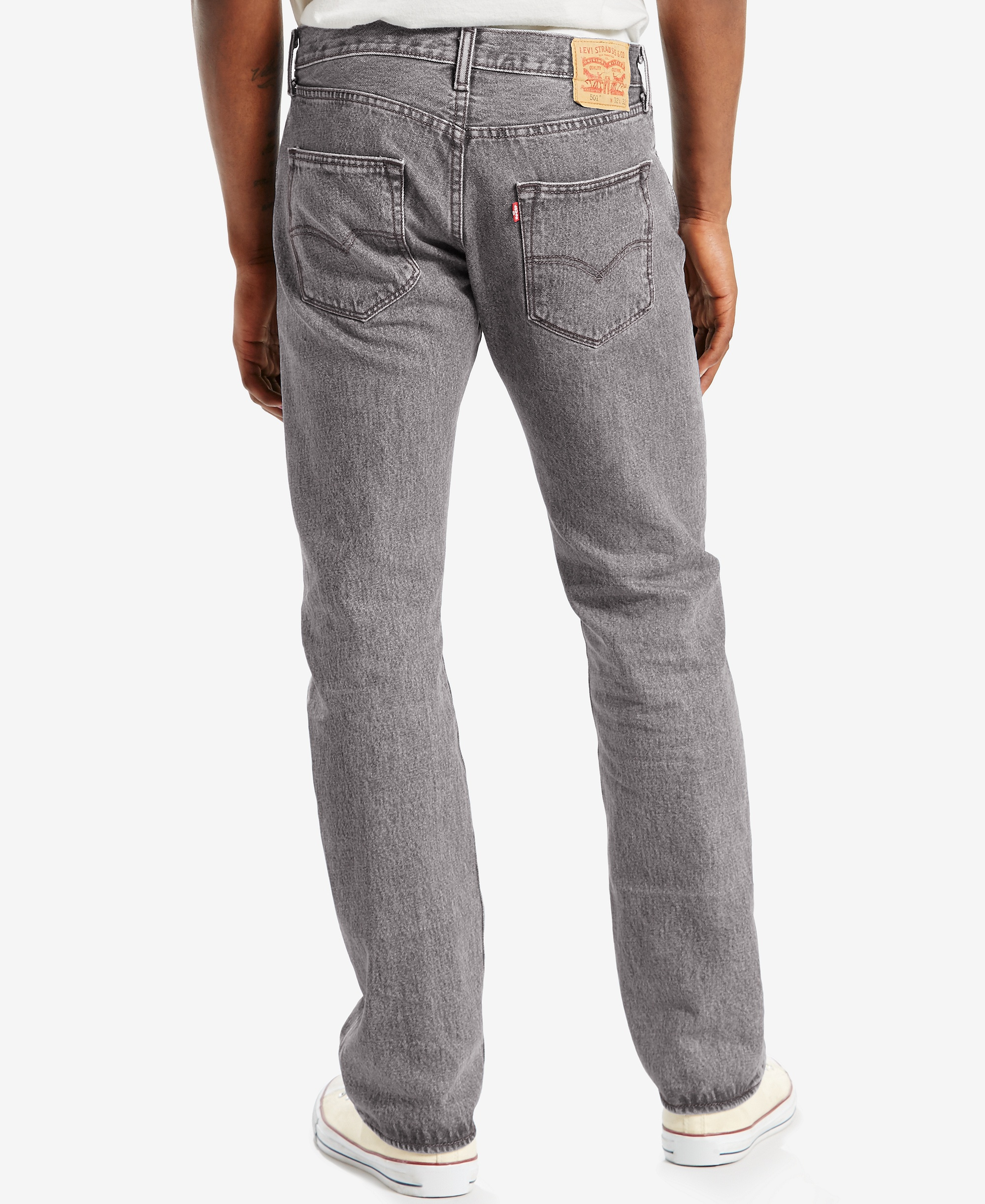 Levi's Men's 501 Straight-Fit Button Fly Stretch Jeans - Dirienzo stretch