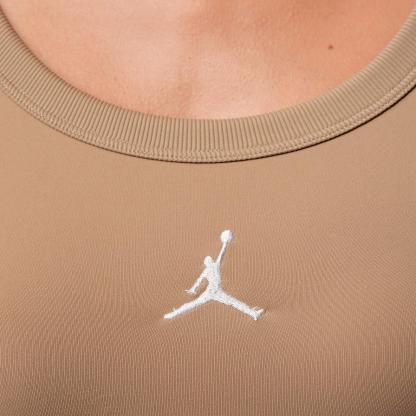 Women's Jordan Brooklyn Essentials Tank Bodysuit - Khaki/White - view 5