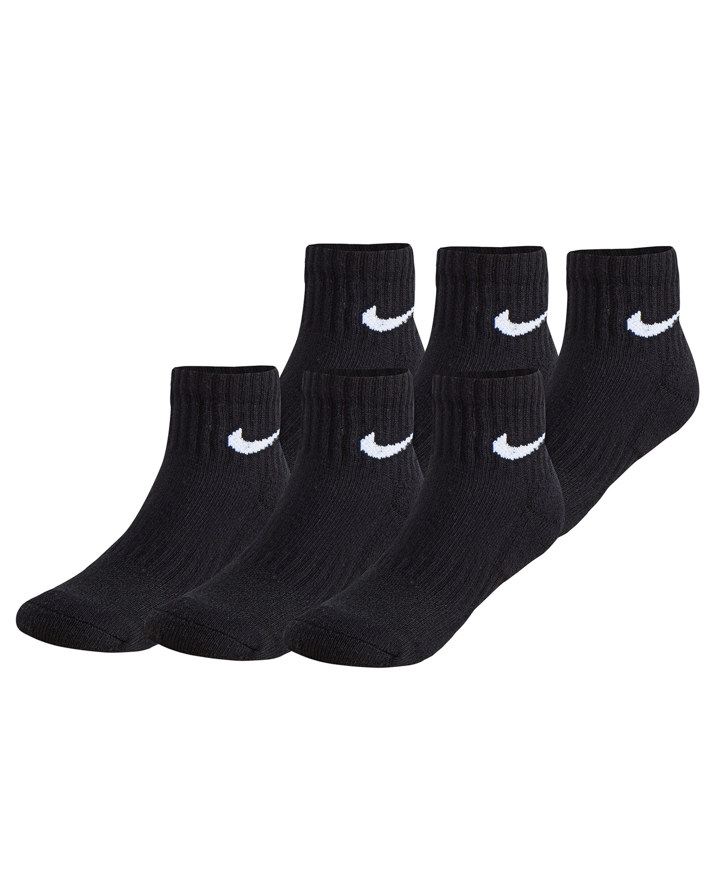 Nike Boys' 4-7 Ankle Socks, 6-Pack - Black