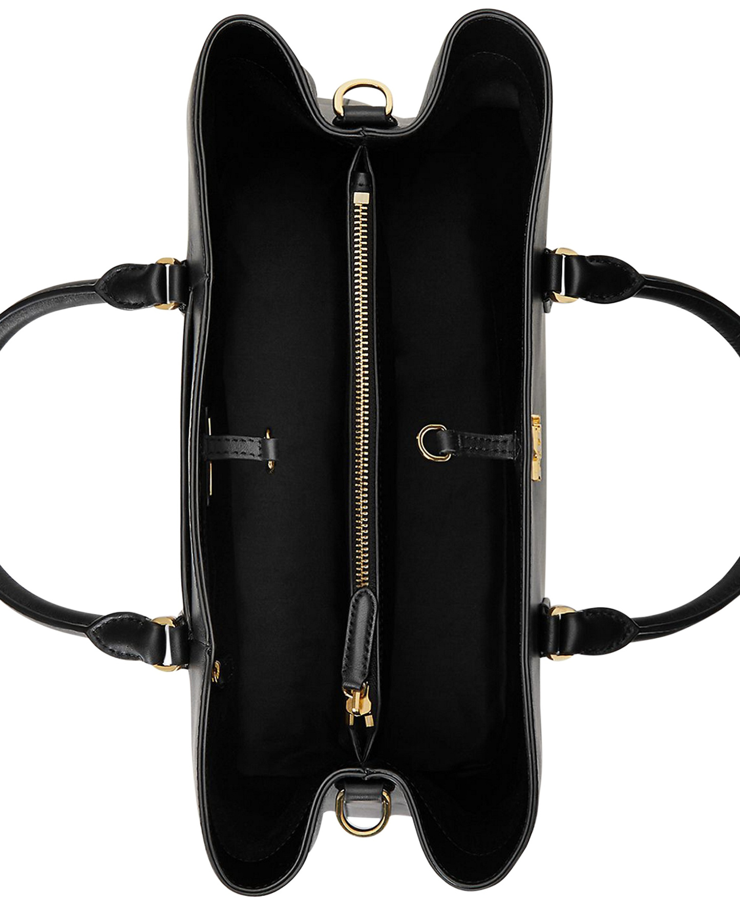 Lauren Ralph Lauren Full-Grain Leather Large Marcy Satchel Bag - Black