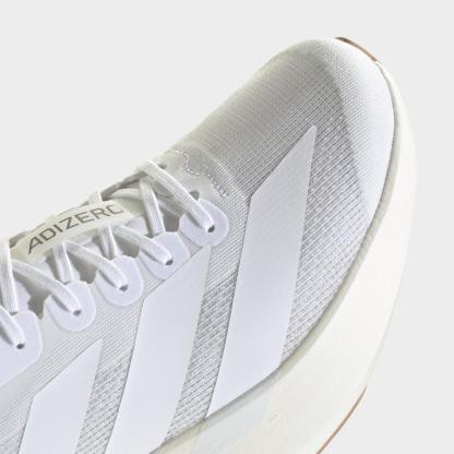 Men's adidas Adizero EVO SL Running Shoes - Part 1 - Cloud White/Cloud White/Warm Sandstone - Detail shot