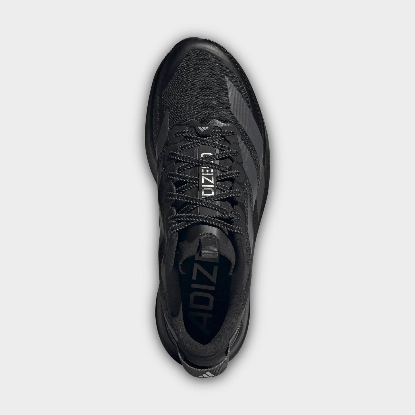Men's adidas Adizero EVO SL ATR Running Shoes - Core Black/Grey/Silver Metallic - Top view