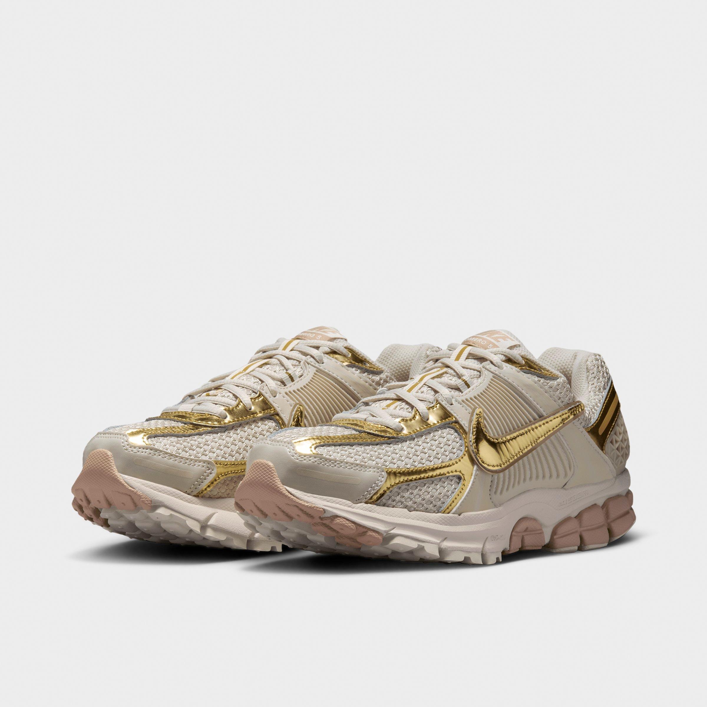 Women's Nithtke Zoom Vomero 5 Casual Shoes - Part 2 - Light Orewood Brown/Hemp/Phantom/Metallic Gold - Both shoes facing left