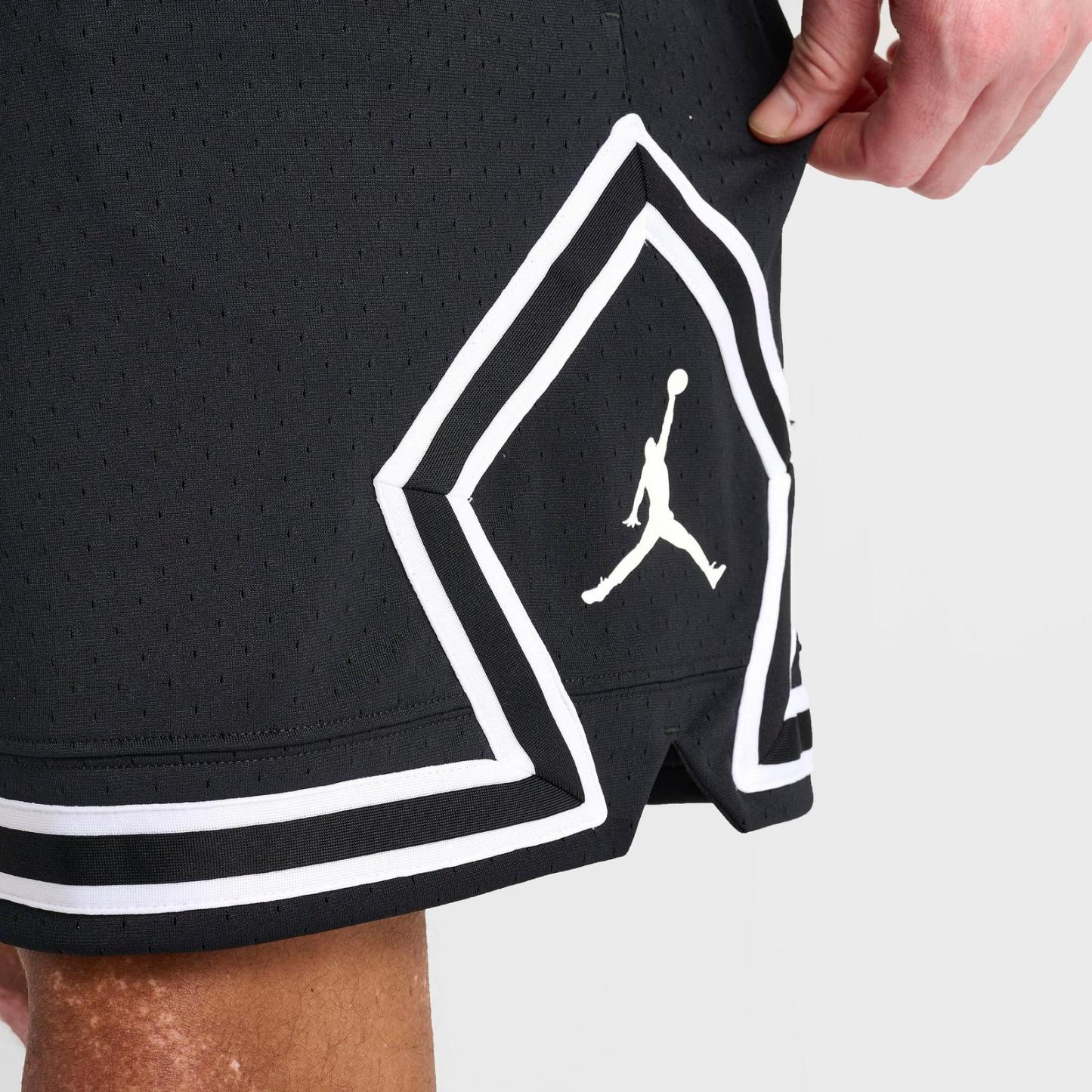 Men's Jordan Sport Dri-FIT Mesh Diamond Shorts - Black/White/White - view 5