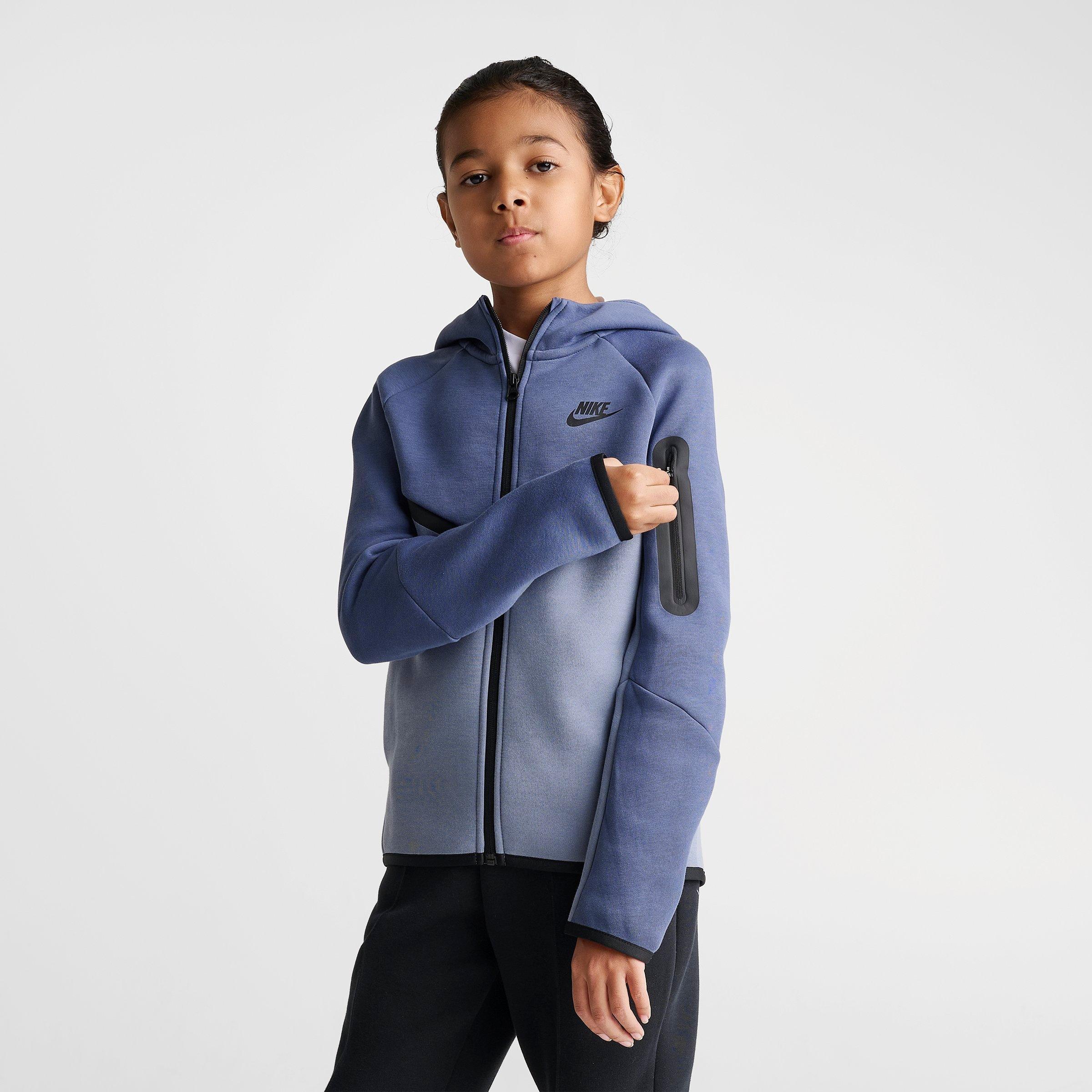 Big Kids' Nithtke Sportswear Tech Fleece Full-Zip Hoodie - Diffused Blue/Ashen