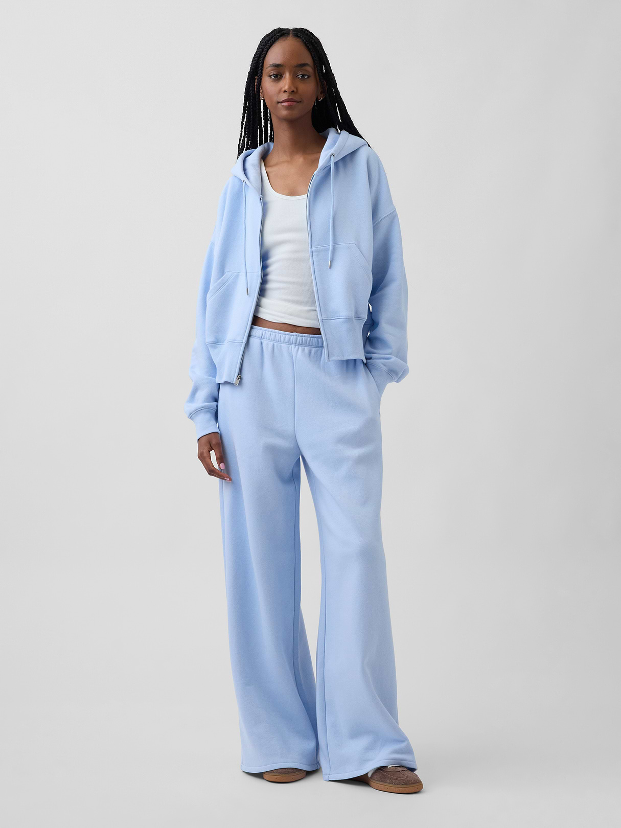 VintageSoft Baggy Sweatpants - Cerulean blue
