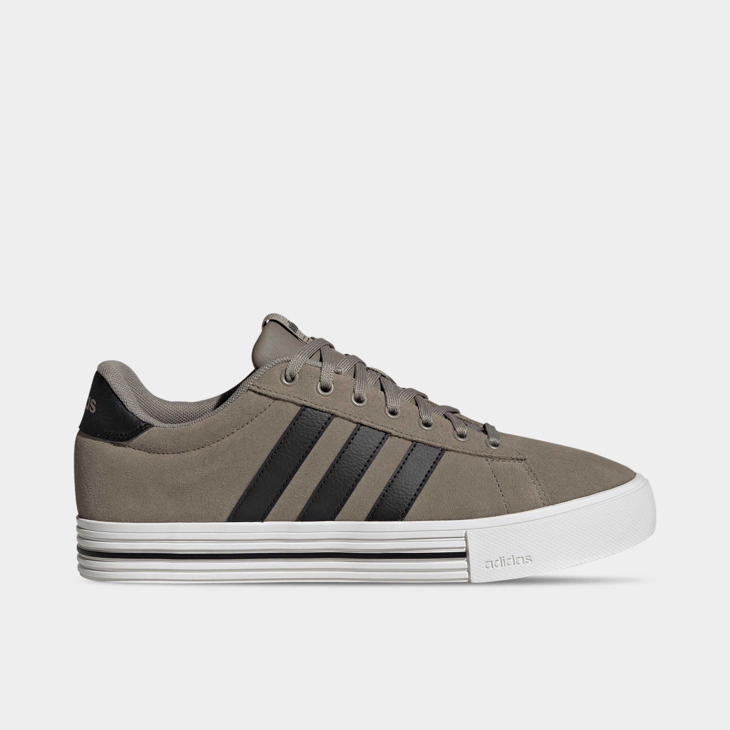 Men's adidas Daily 4.0 Casual Shoes (Big Kids' Sizes Available) - Part 1 - Clay/Core Black/Cloud White - Left shoe facing left. Outside of the shoe.