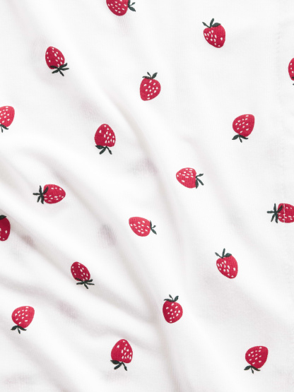 SoftMade Modal PJ Top - Red strawberry print