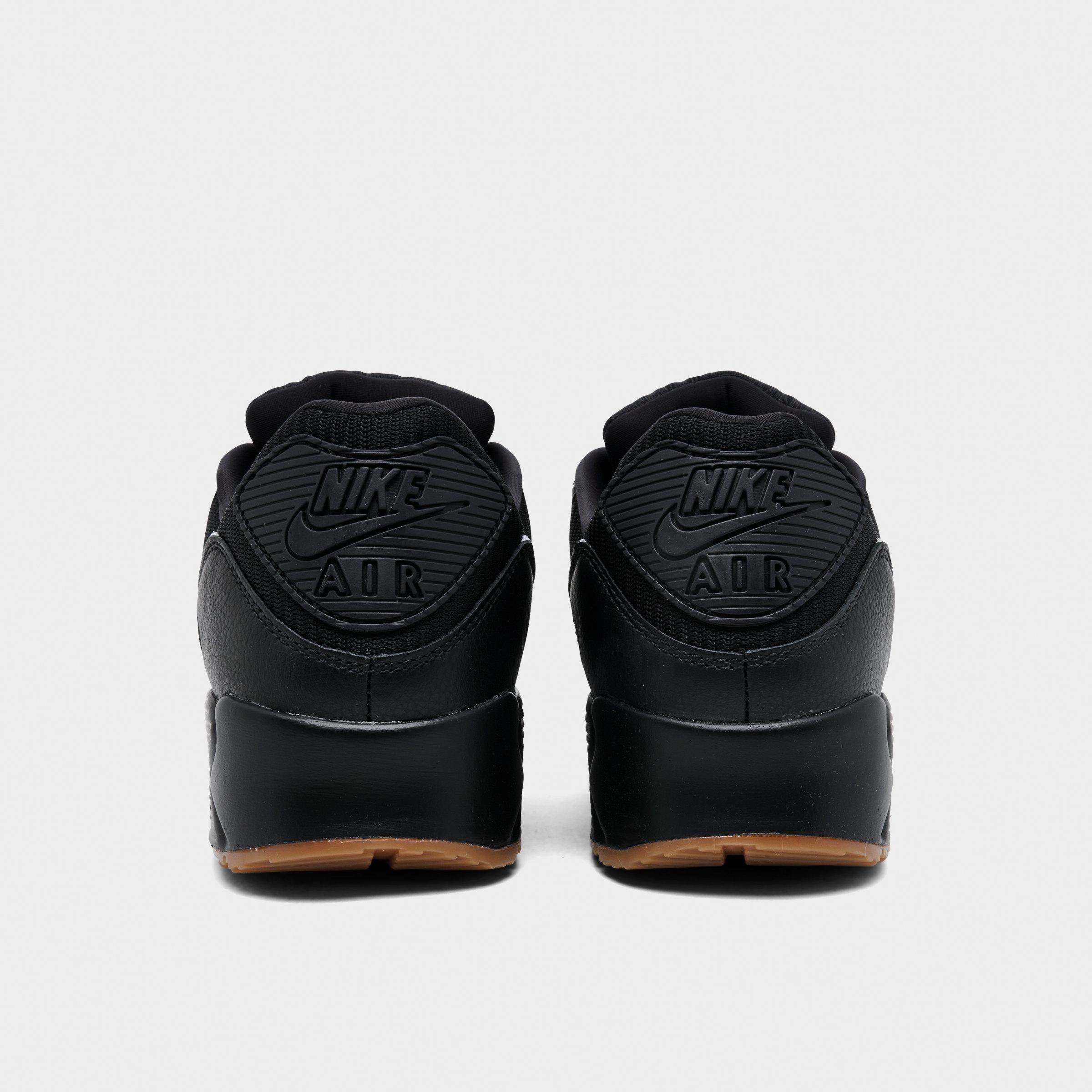 Men's Nithtke Air Max 90 Casual Shoes - Part 3 - Black/White/Gum Med Brown - Back view