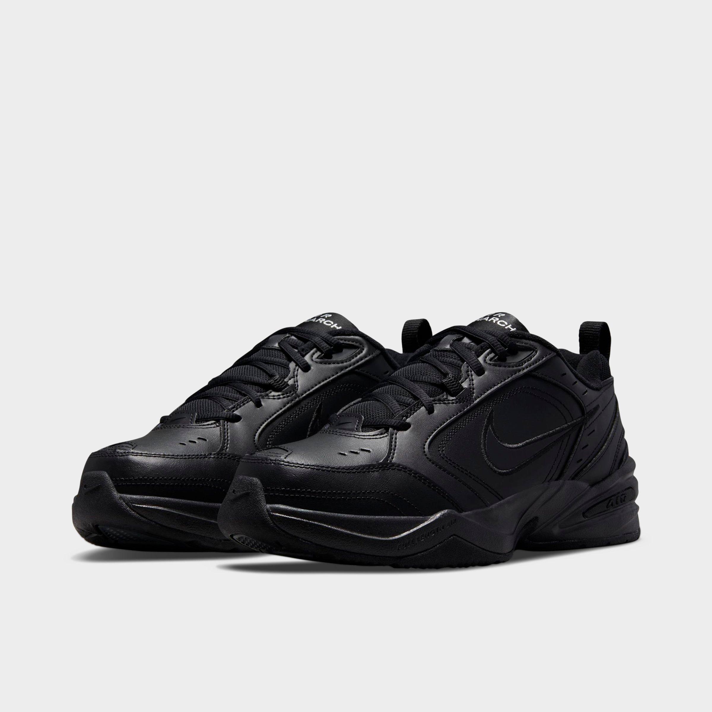 Men's Nithtke Air Monarch IV Casual Shoes (Wide Width 4E) - Black/Black - Both shoes facing left