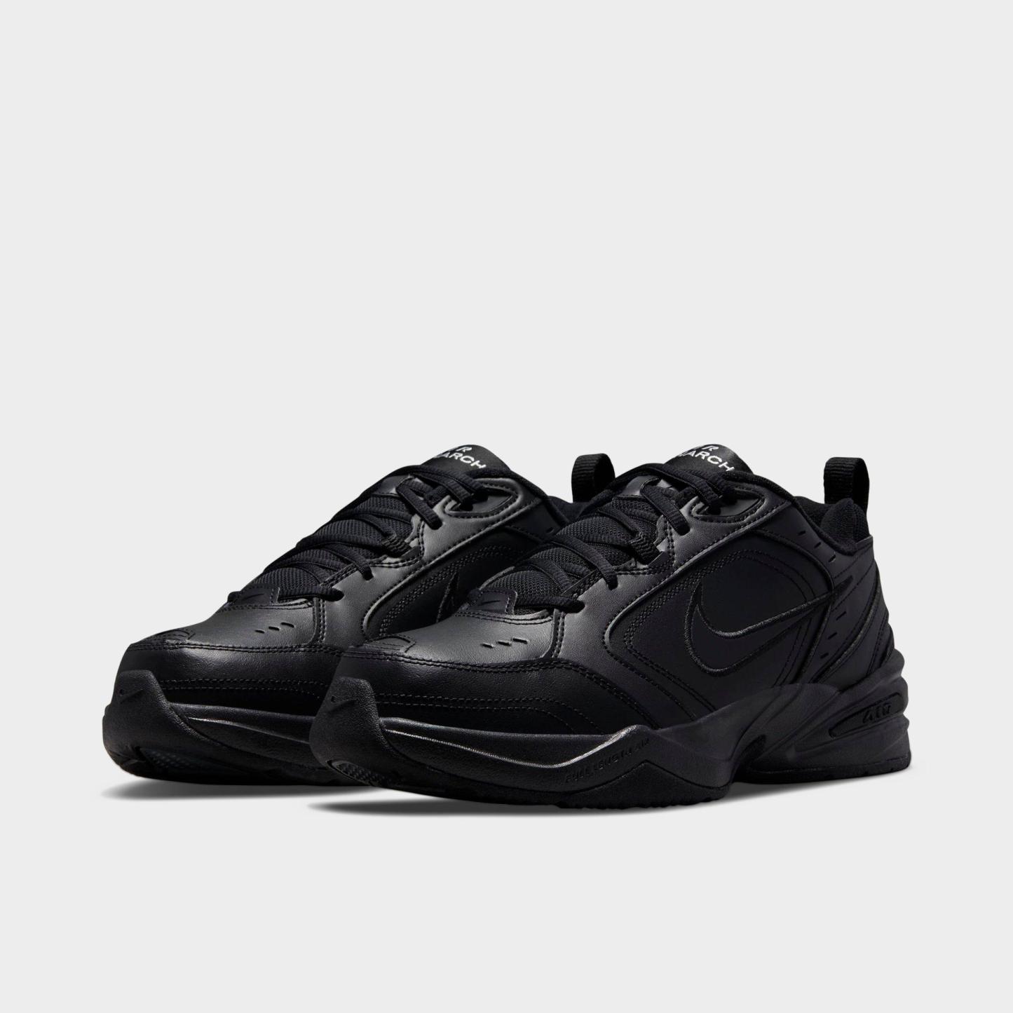 Men's Nithtke Air Monarch IV Casual Shoes (Wide Width 4E) - Black/Black - Both shoes facing left