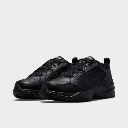 Men's Nithtke Air Monarch IV Casual Shoes (Wide Width 4E) - Black/Black - Both shoes facing left