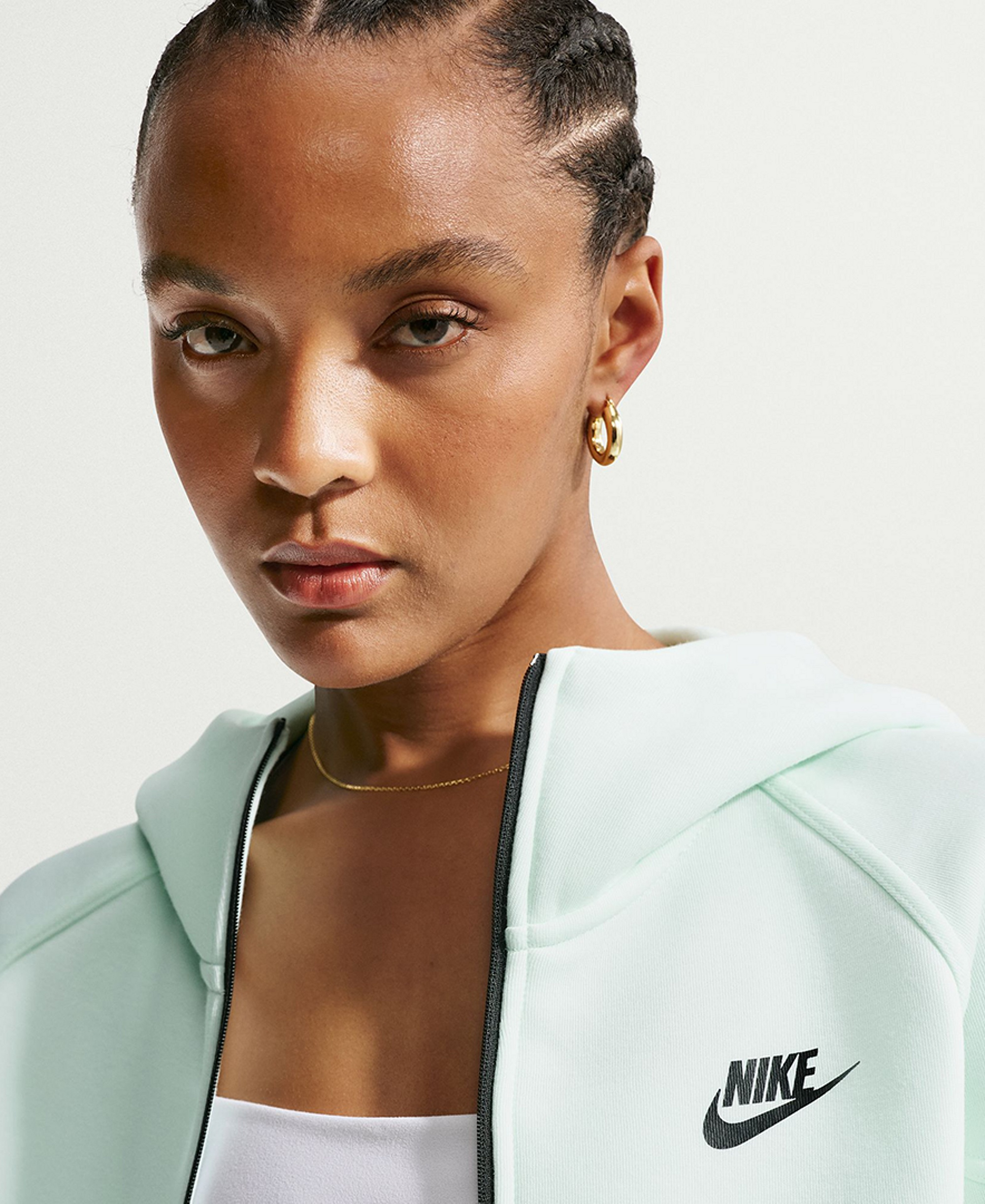 Nike Women's Sportswear Tech Fleece Windrunner Full-Zip Hoodie - Barely Green