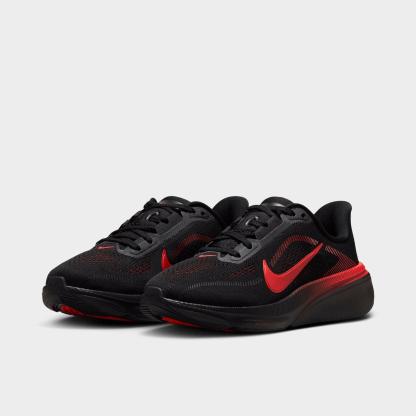 Big Kids' Nithtke Pegasus 42 Running Shoes - Black/University Red/Wolf Grey/Bright Crimson - Both shoes facing left