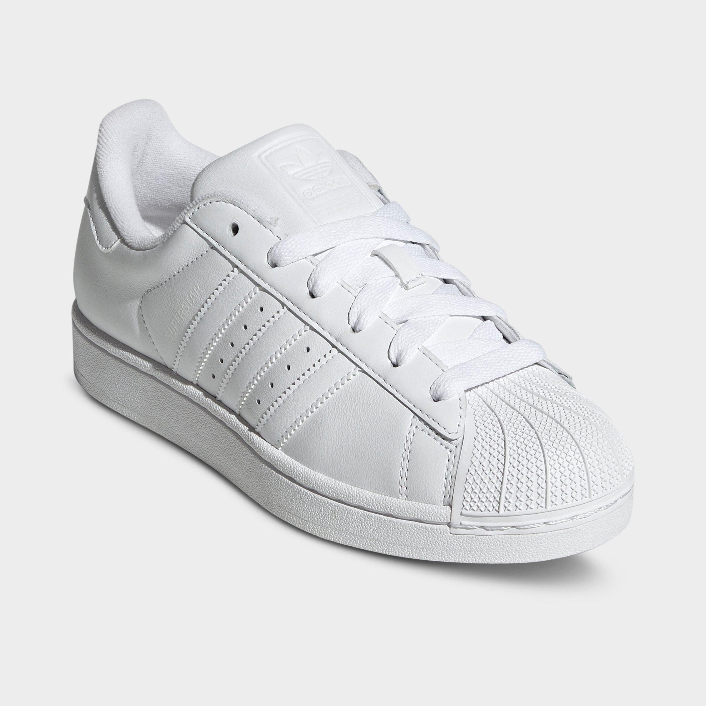 Women's adidas Originals Superstar II Casual Shoes - Cloud White/Cloud White/Core Black - Both shoes facing left