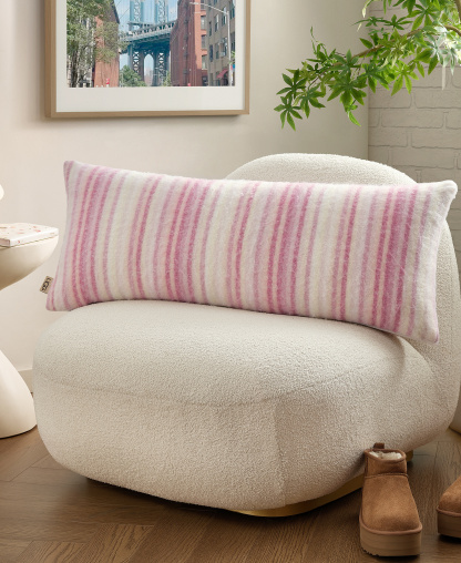 UGG® Joanna Lightweight Decorative Pillow, 36" x 14" - Dusty Orchid