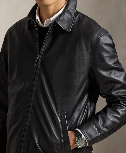 Polo Ralph Lauren Men's Leather Jacket - Polo Black