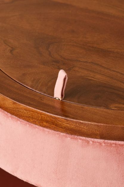 Jane Upholstered Vanity & Stool Set - Rose - view 4