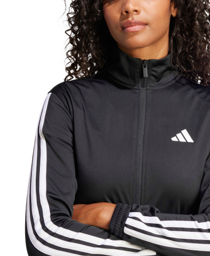 adidas Women's Tricot 3-Stripes Track Jacket - Black/White