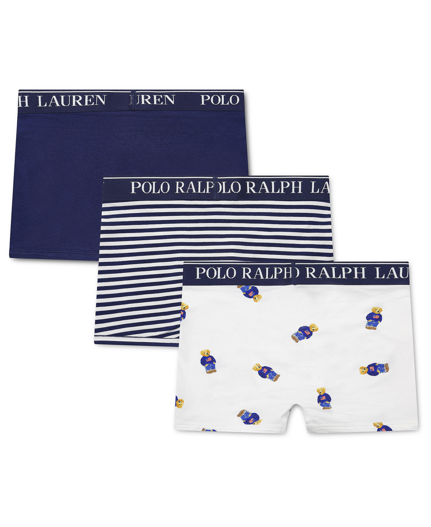 Polo Ralph Lauren Boys' 8-20 Cotton Stretch Boxer Briefs, 3-Pack - Refined Navy