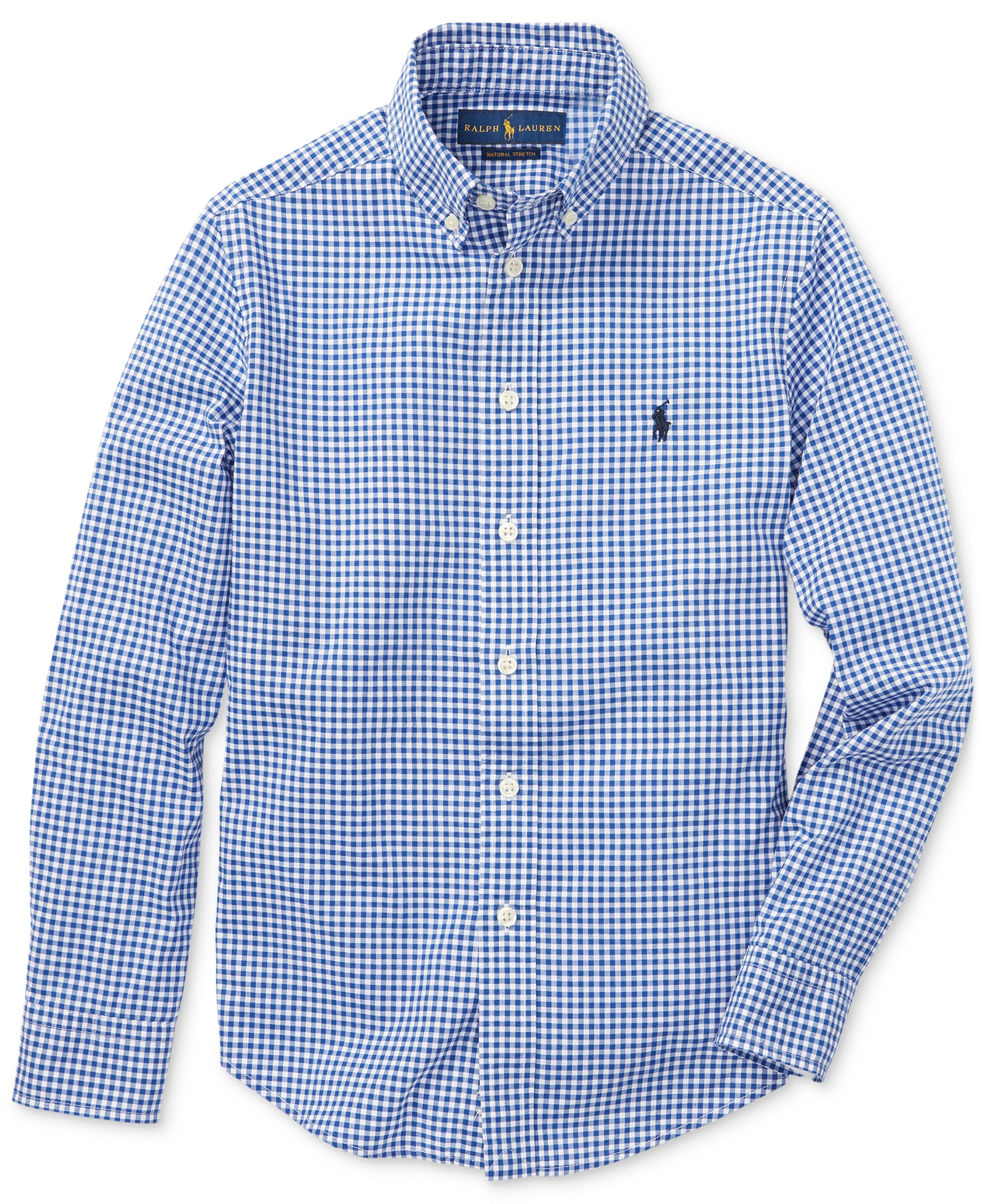 Polo Ralph Lauren Big Boys Gingham Cotton Poplin Shirt - Blue Multi