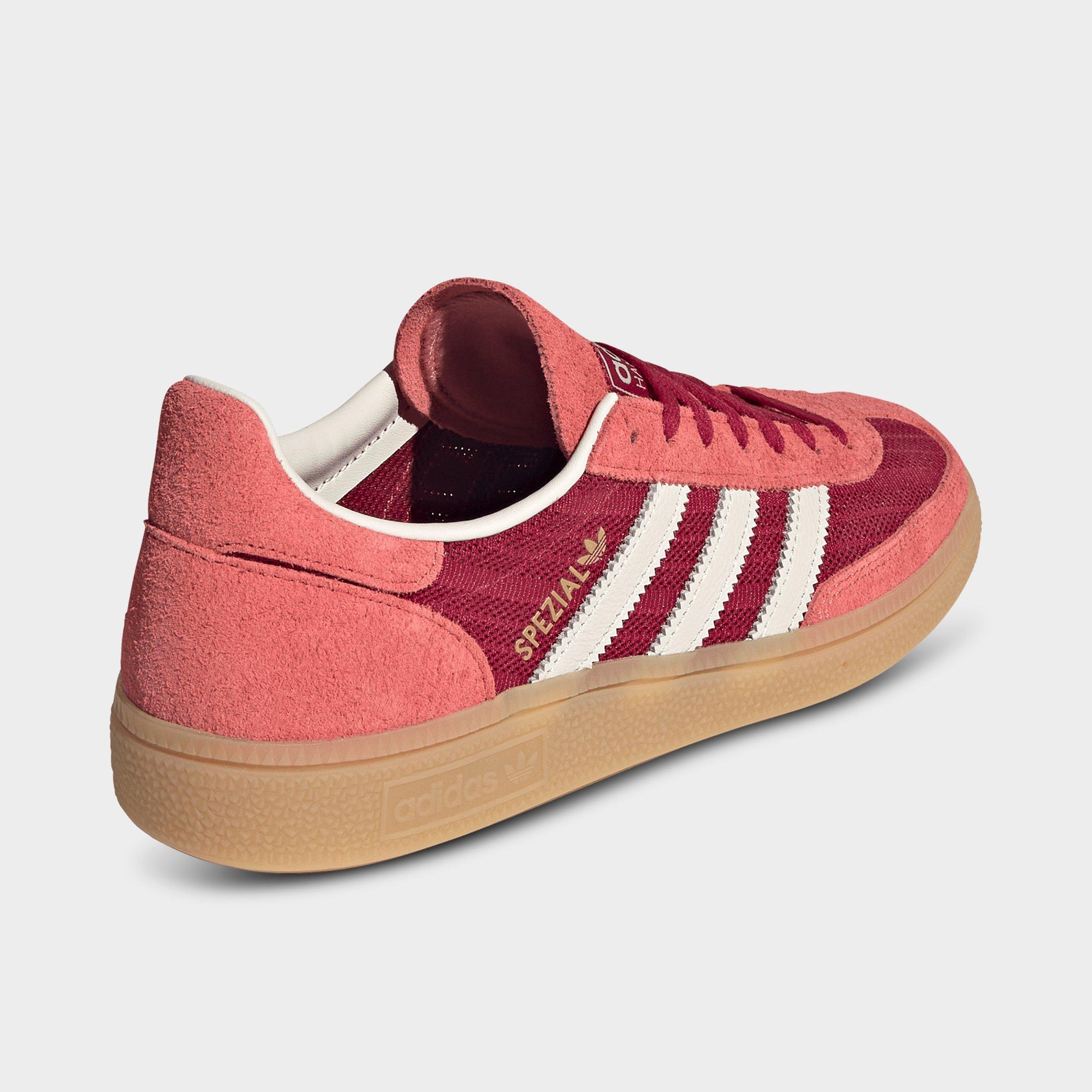 Women's adidas Originals Handball Spezial Casual Shoes - Part 2 - Team Victory Red/Off White/Preloved Scarlet - Back view