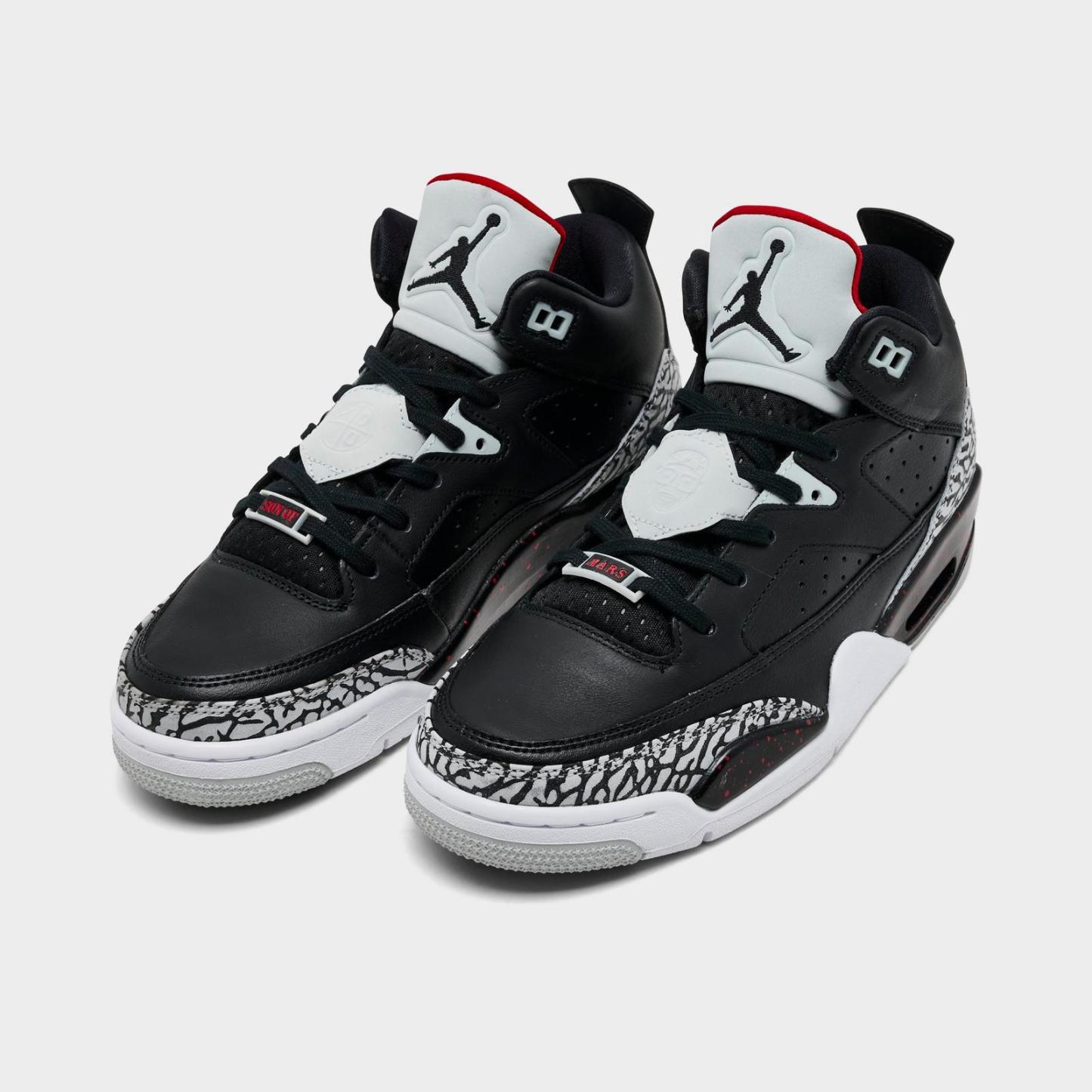 Big Kids' Air Jordan Son of Mars Low Casual Shoes - Black/University Red/Grey Mist - view 2