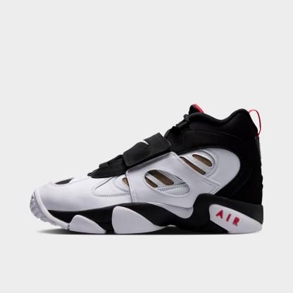 Men's Nithtke Air Diamond Turf 2 Casual Shoes - Black/Fire Red/Metallic Gold/White - Left shoe facing left. Outside of the shoe.