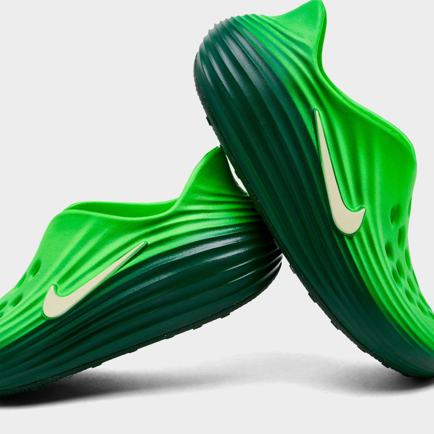 Big Kids' Nithtke ReactX Rejuven8 Recovery Casual Shoes - Green Strike/Fir/Olive Aura - Detail shot