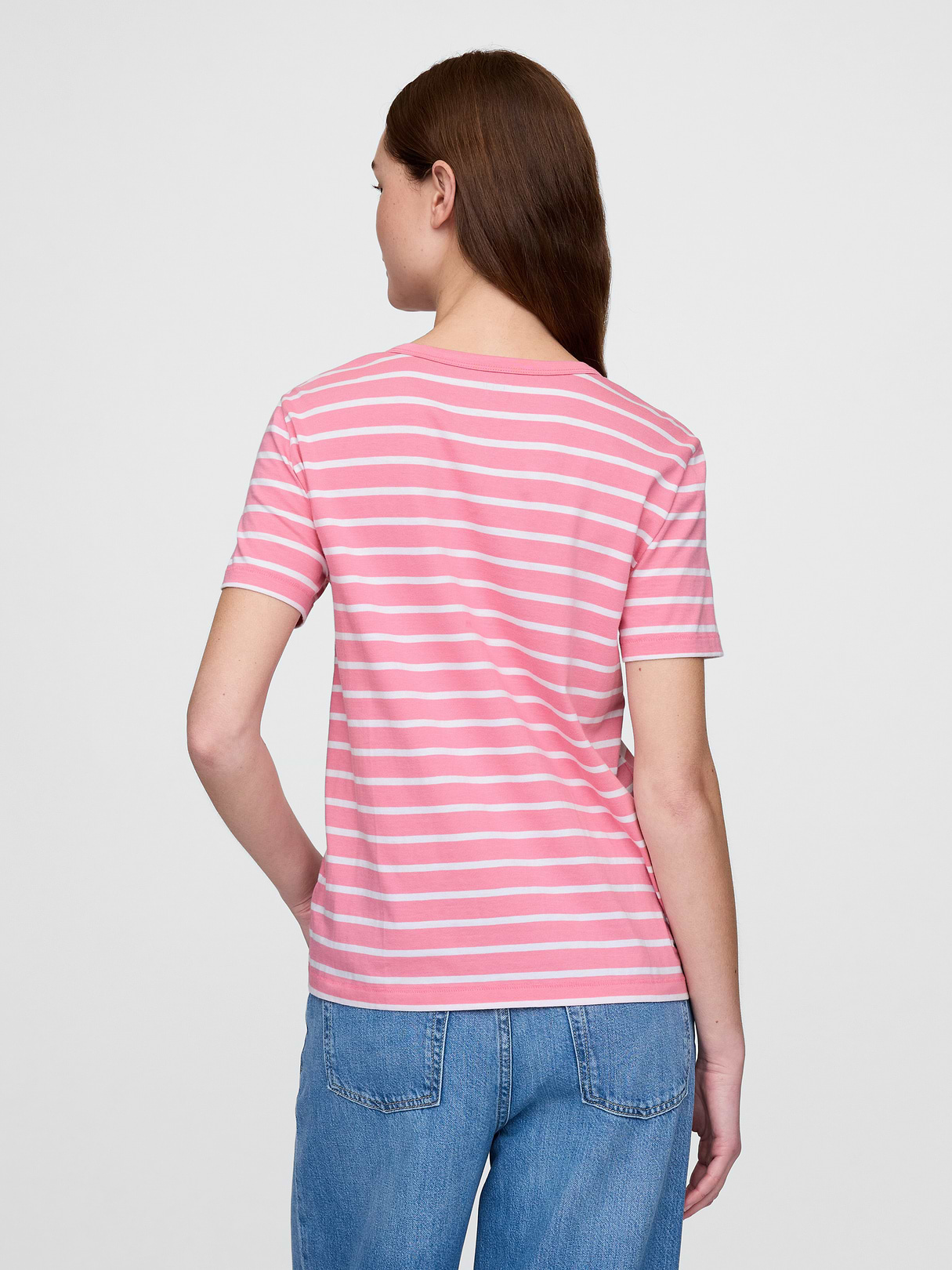 Organic Cotton VintageSoft T-Shirt - Pink stripe