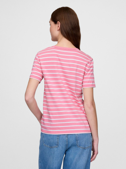 Organic Cotton VintageSoft T-Shirt - Pink stripe
