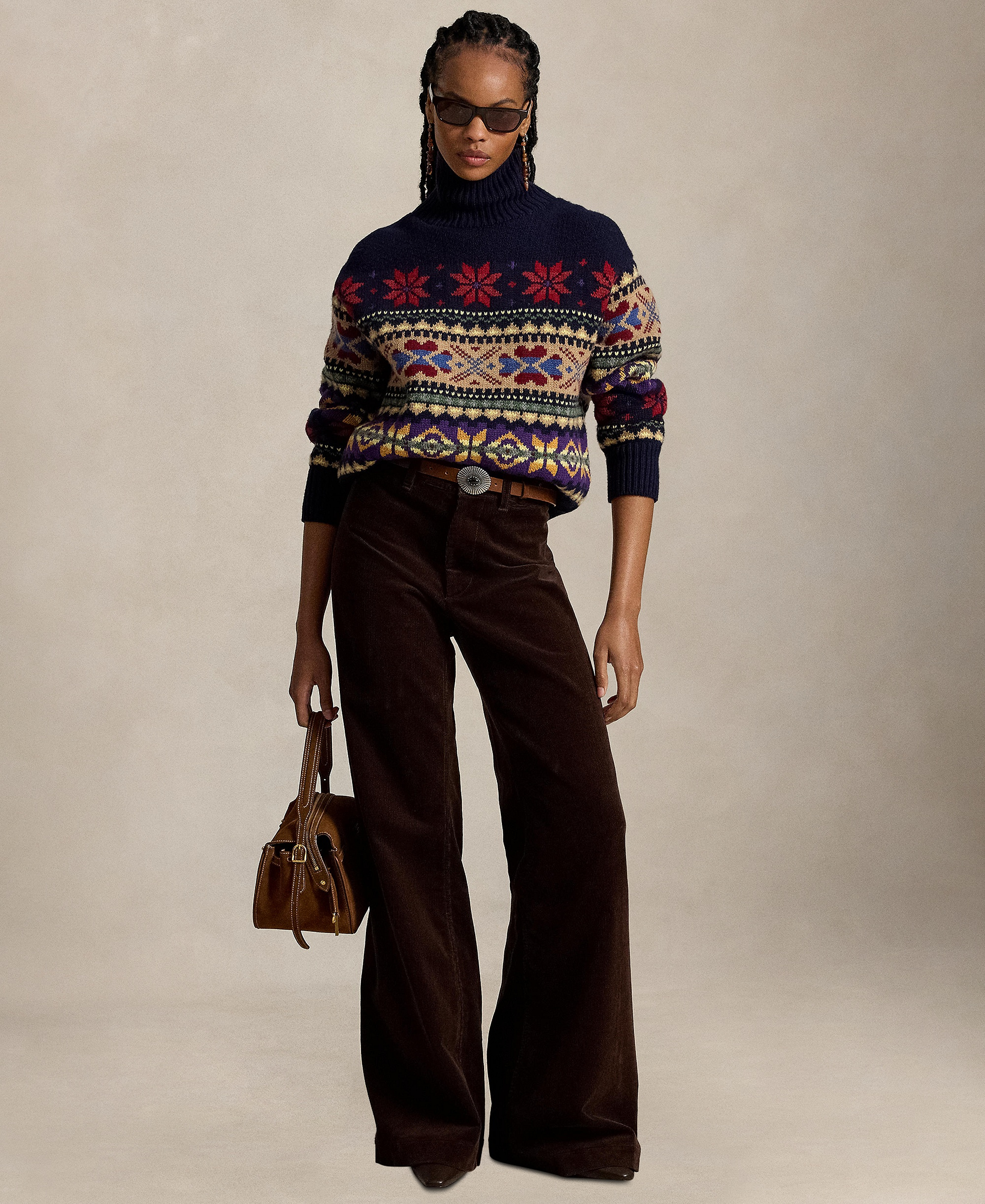 Polo Ralph Lauren Women's Beaton Corduroy Flared Pants - Brown