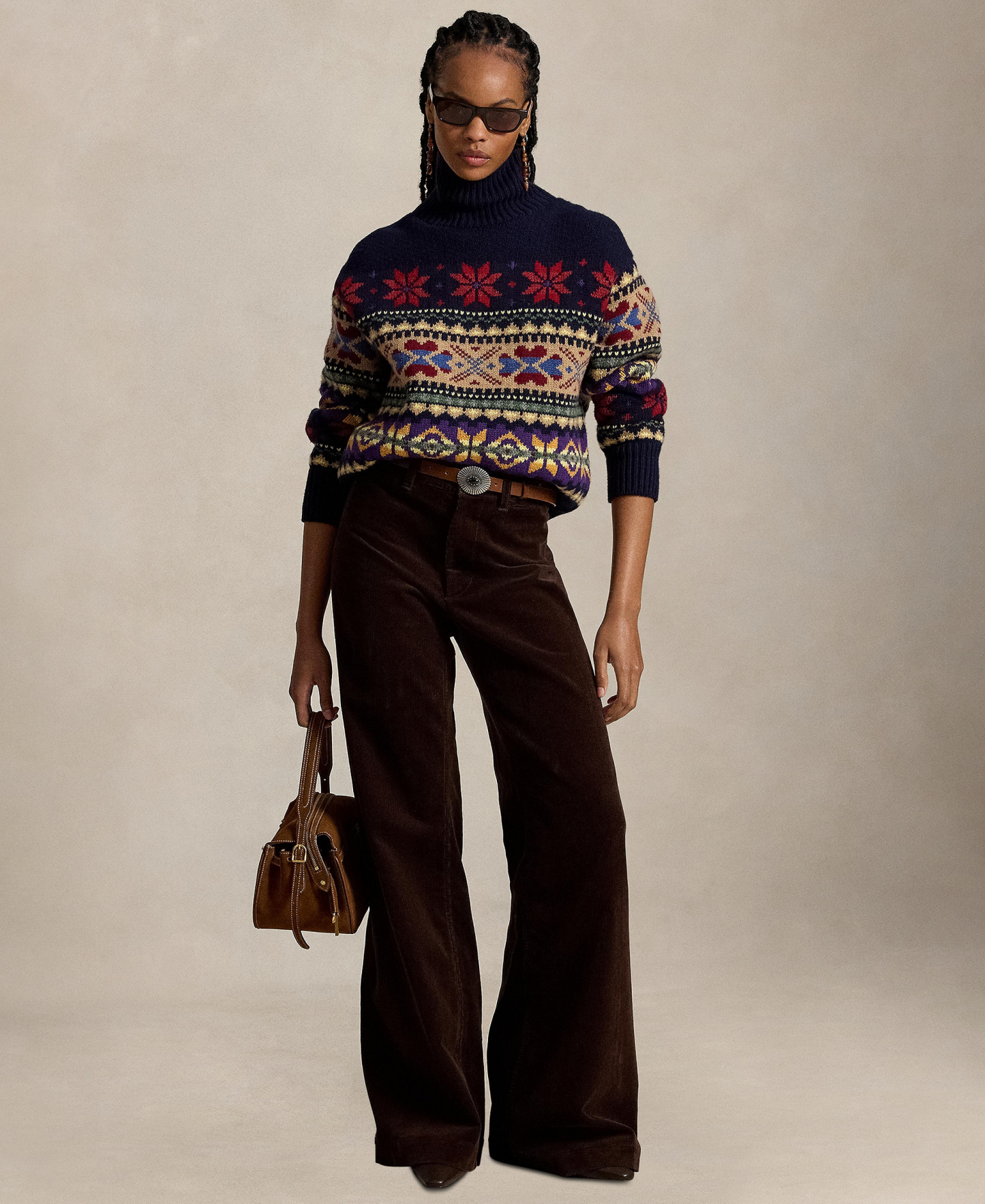 Polo Ralph Lauren Women's Beaton Corduroy Flared Pants - Brown