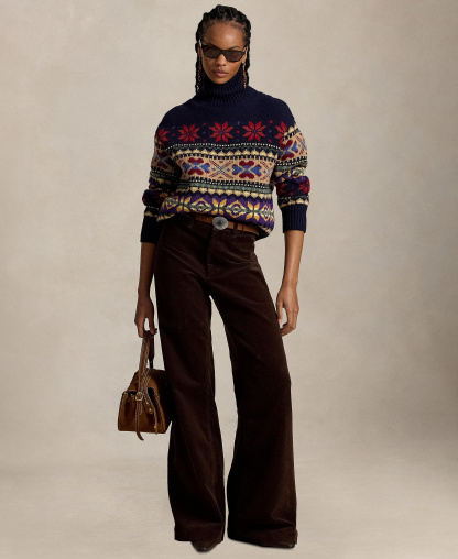 Polo Ralph Lauren Women's Beaton Corduroy Flared Pants - Brown