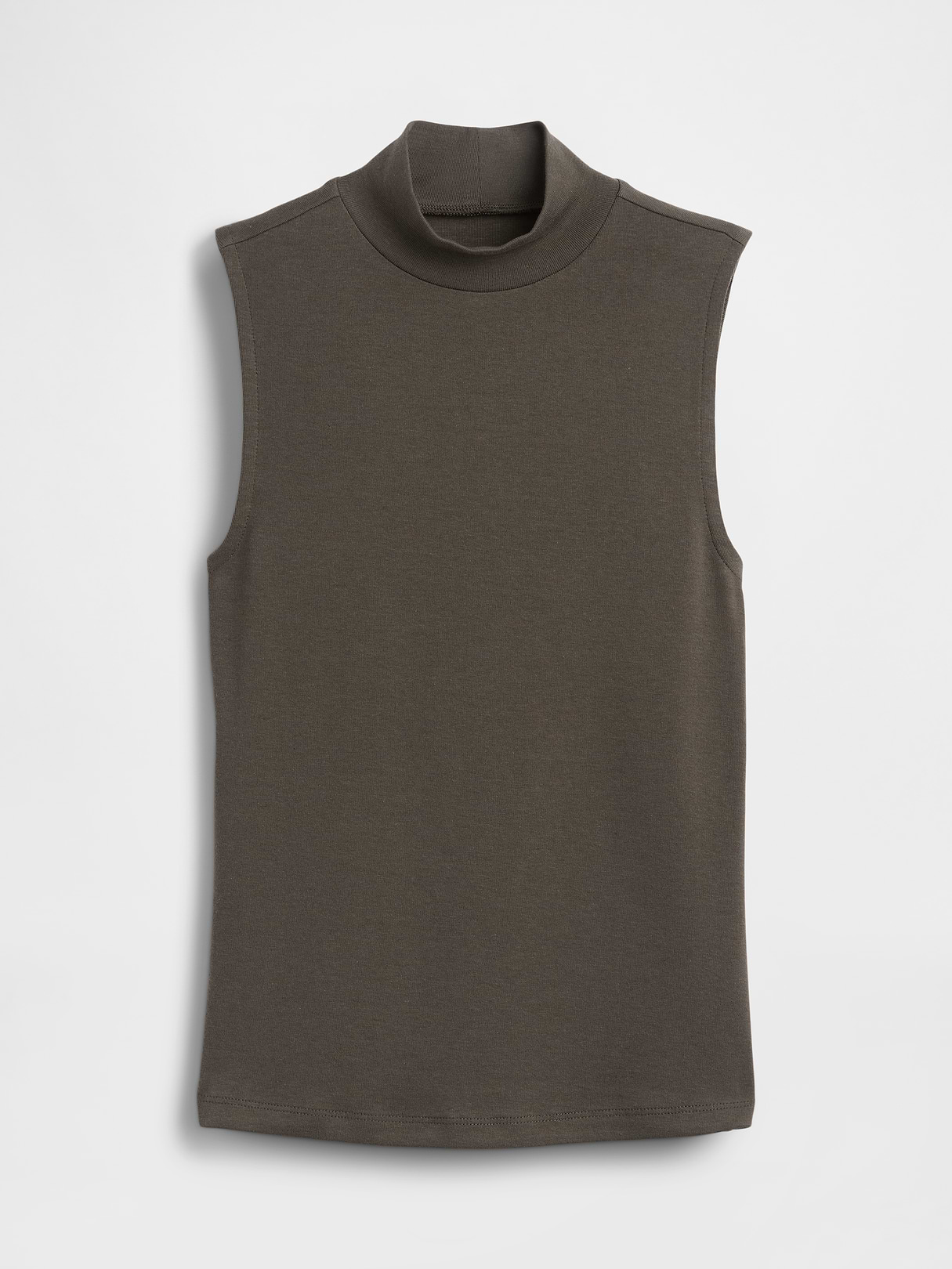 Modern Mockneck Tank Top - Bamboo green