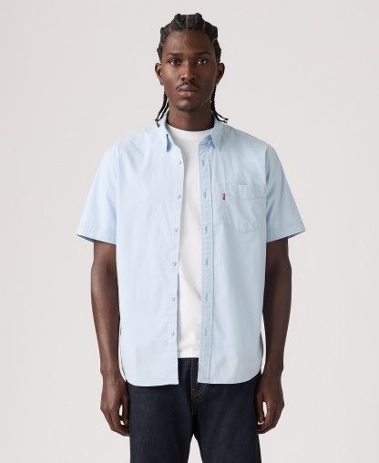Levi's Men's Classic Pocket Short-Sleeve Shirt - Niagra Mist