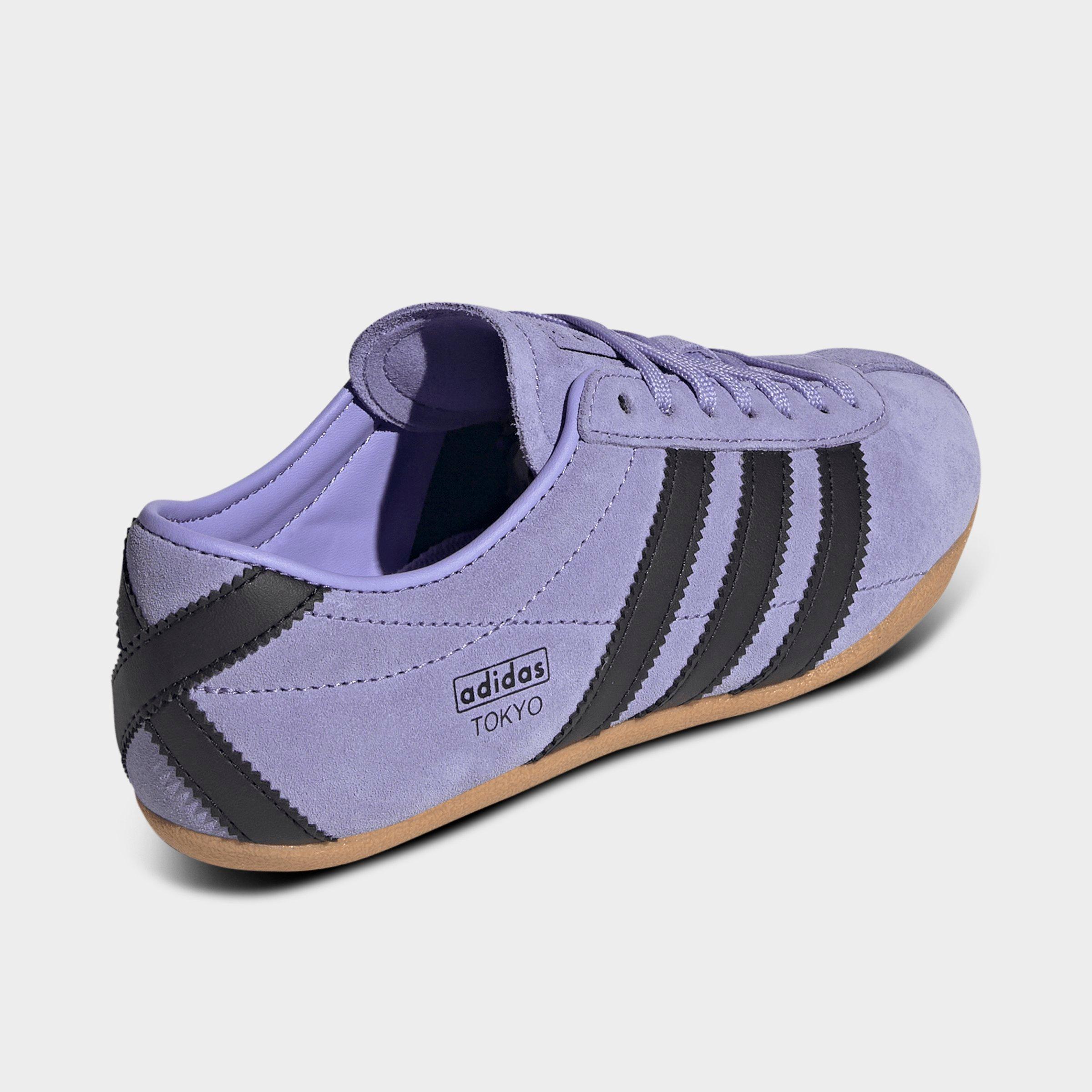 Big Kids' adidas Originals Tokyo Casual Shoes - Light Purple/Core Black/Gum - Back view