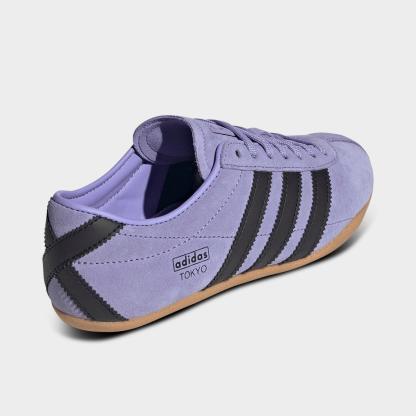 Big Kids' adidas Originals Tokyo Casual Shoes - Light Purple/Core Black/Gum - Back view