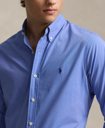 Polo Ralph Lauren Men's Stretch Poplin Shirt - Blue