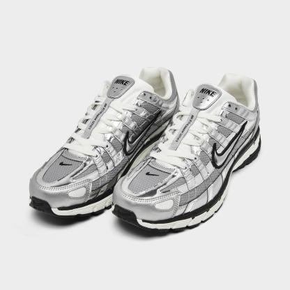 Men's Nithtke P-6000 Casual Shoes - Part 2 - Metallic Silver/Sail/Black/Metallic Silver - Both shoes facing left