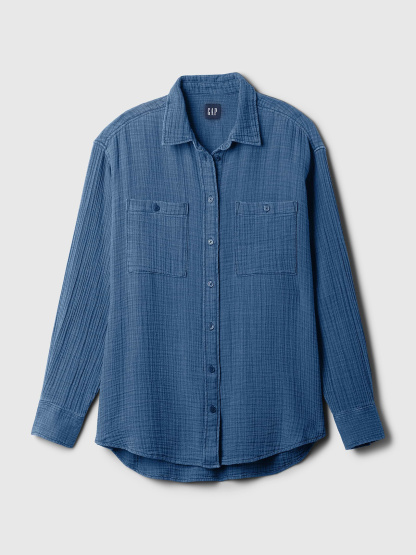 Denim Big Shirt - medium wash