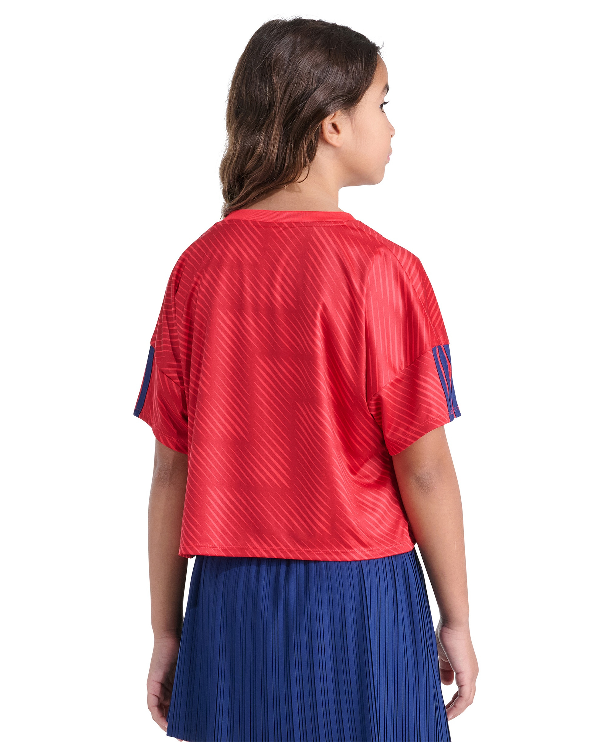adidas Girls' 8-16 Short-Sleeve Printed World Cup Soccer Top - Bright Red